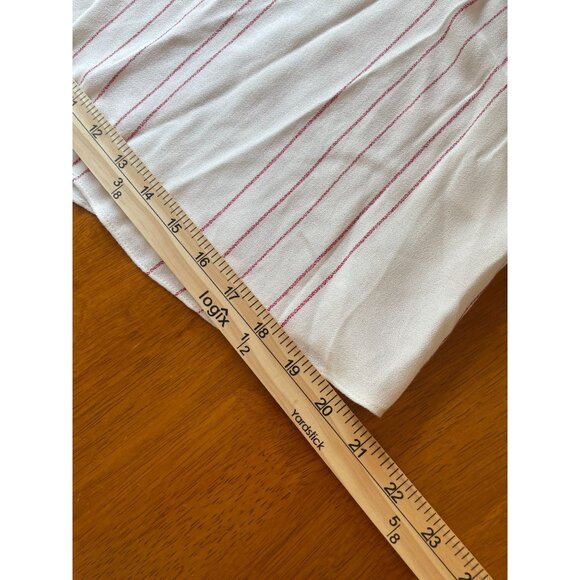 A Loves A Womens Medium Boho Embroidery Top White/Red Striped Cottagecore Fairy - Picture 6 of 11